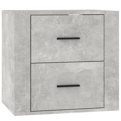 Comodino a Muro Grigio Cemento 50x36x47 cm - homemem39