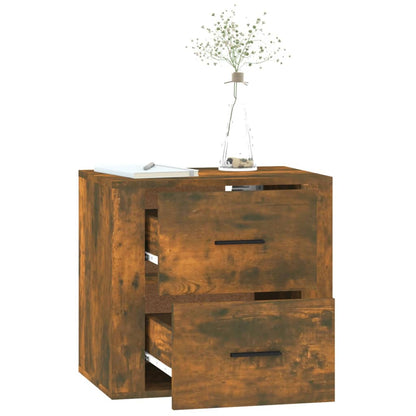 Comodino a Muro Rovere Fumo 50x36x47 cm - homemem39