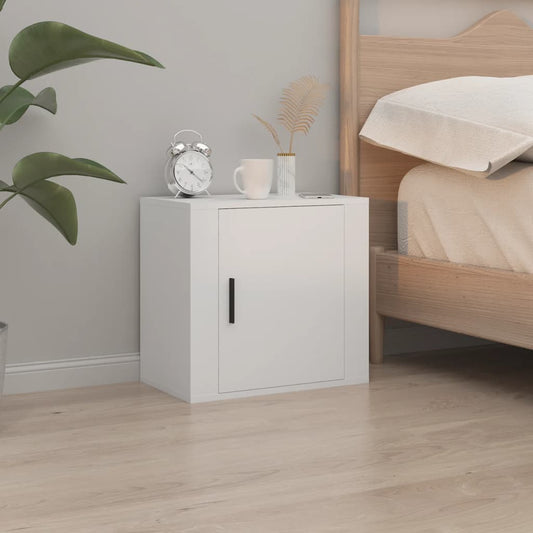 Comodino a Muro Bianco 50x30x47 cm - homemem39