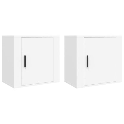 Comodini a Muro 2 pz Bianchi 50x36x47 cm - homemem39
