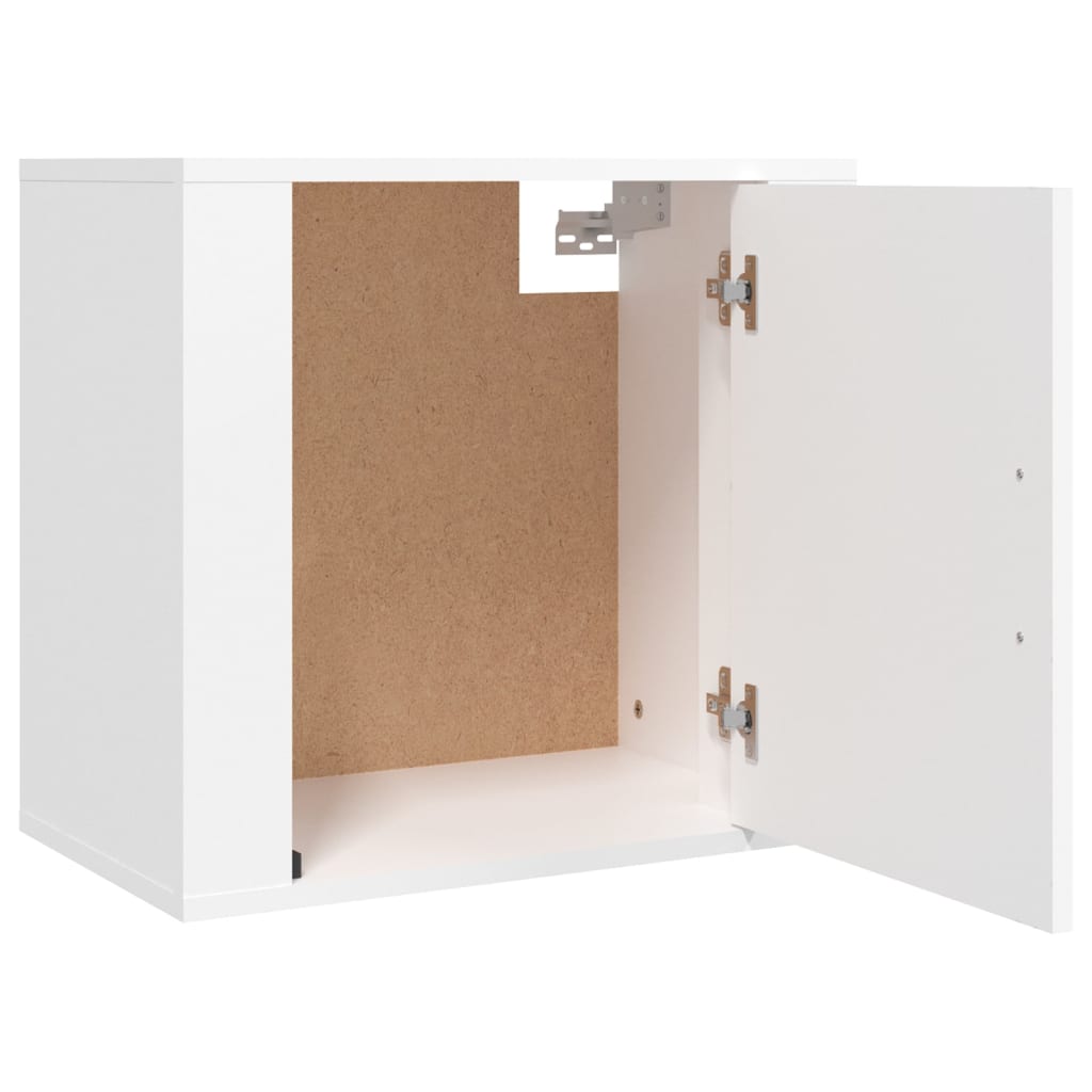 Comodini a Muro 2 pz Bianchi 50x36x47 cm - homemem39