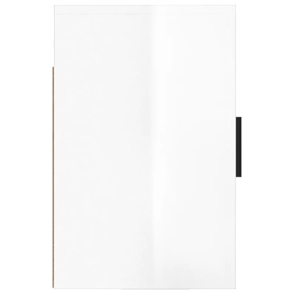 Comodino a Muro Bianco Lucido 50x30x47 cm - homemem39
