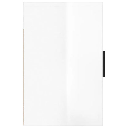 Comodino a Muro Bianco Lucido 50x30x47 cm - homemem39