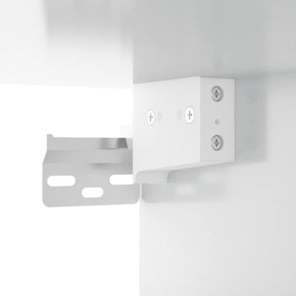 Comodino a Muro Bianco Lucido 50x30x47 cm - homemem39