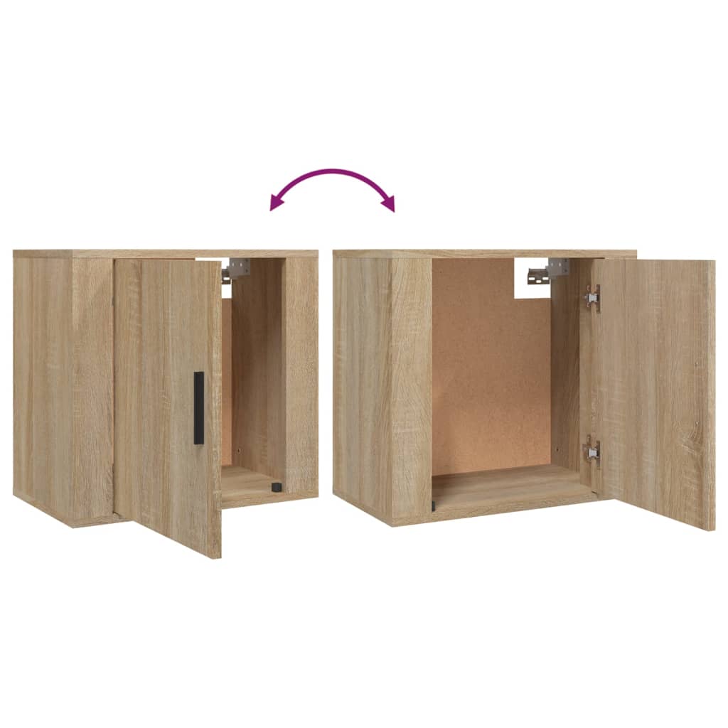 Comodini a Muro 2 pz Rovere Sonoma 50x30x47 cm - homemem39
