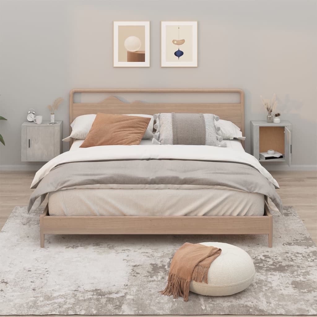 Comodini a Muro 2 pz Bianchi 50x30x47 cm - homemem39