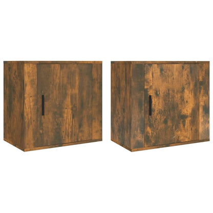 Comodini a Muro 2 pz Rovere Fumo 50x30x47 cm - homemem39
