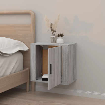 Comodino a Muro Grigio Sonoma 50x30x47 cm - homemem39