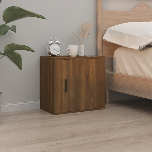 Comodino a Muro Rovere Marrone 50x30x47 cm - homemem39