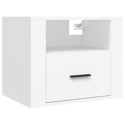 Comodino a Muro Bianco 50x36x40 cm - homemem39