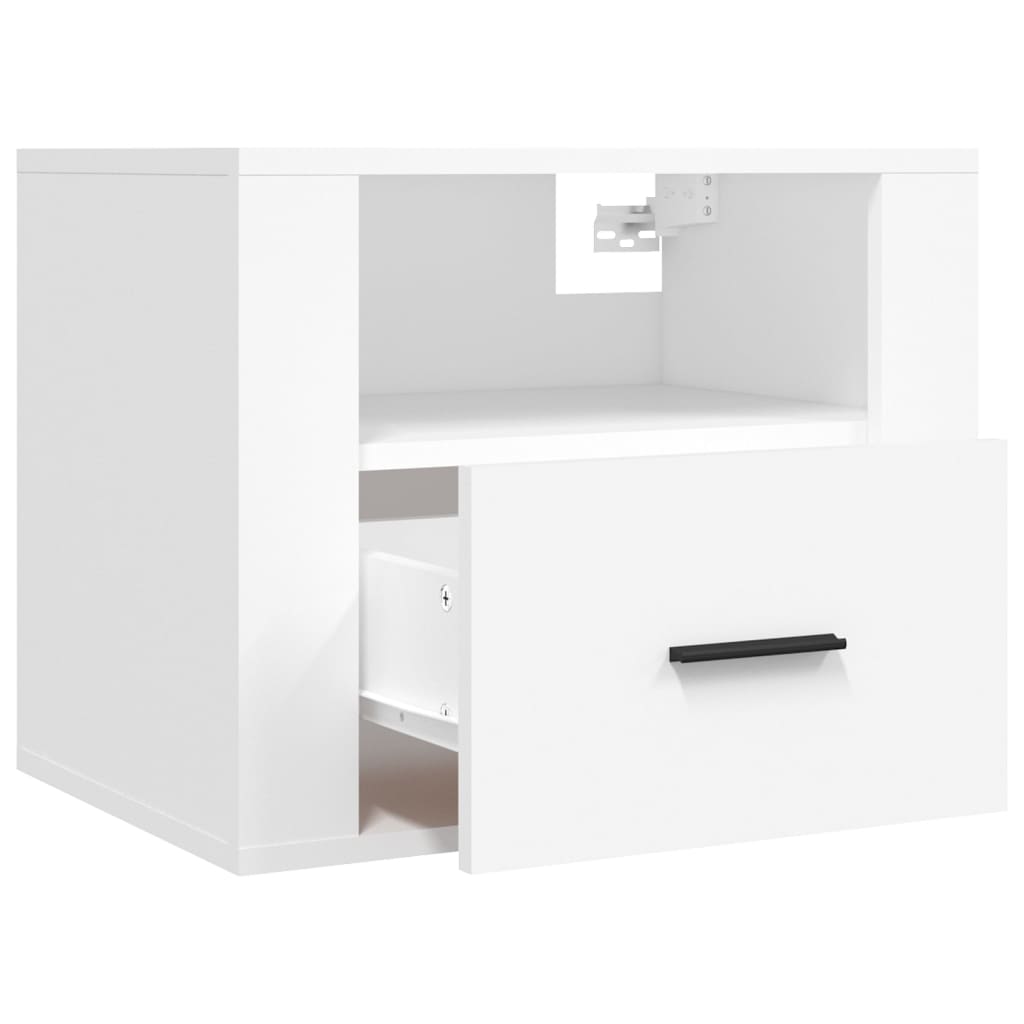 Comodini a Muro 2 pz Bianchi 50x36x40 cm - homemem39