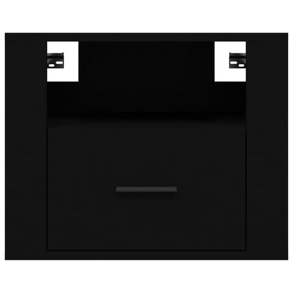 Comodini a Muro 2 pz Nero 50x36x40 cm - homemem39
