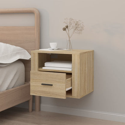 Comodino a Muro Rovere Sonoma 50x36x40 cm - homemem39