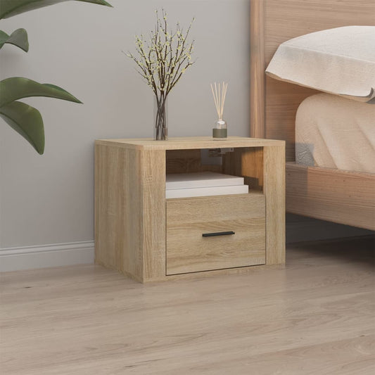 Comodino a Muro Rovere Sonoma 50x36x40 cm - homemem39