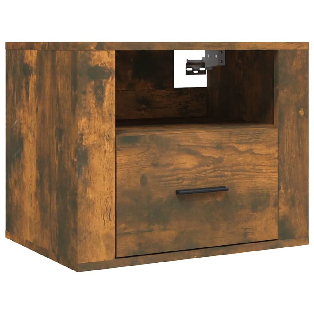Comodini a Muro 2 pz Rovere Fumo 50x36x40 cm - homemem39
