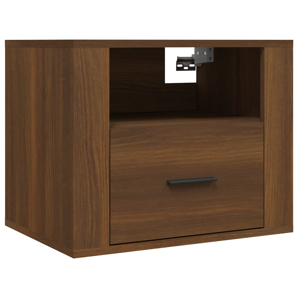 Comodini a Muro 2 pz Rovere Marrone 50x36x40 cm - homemem39