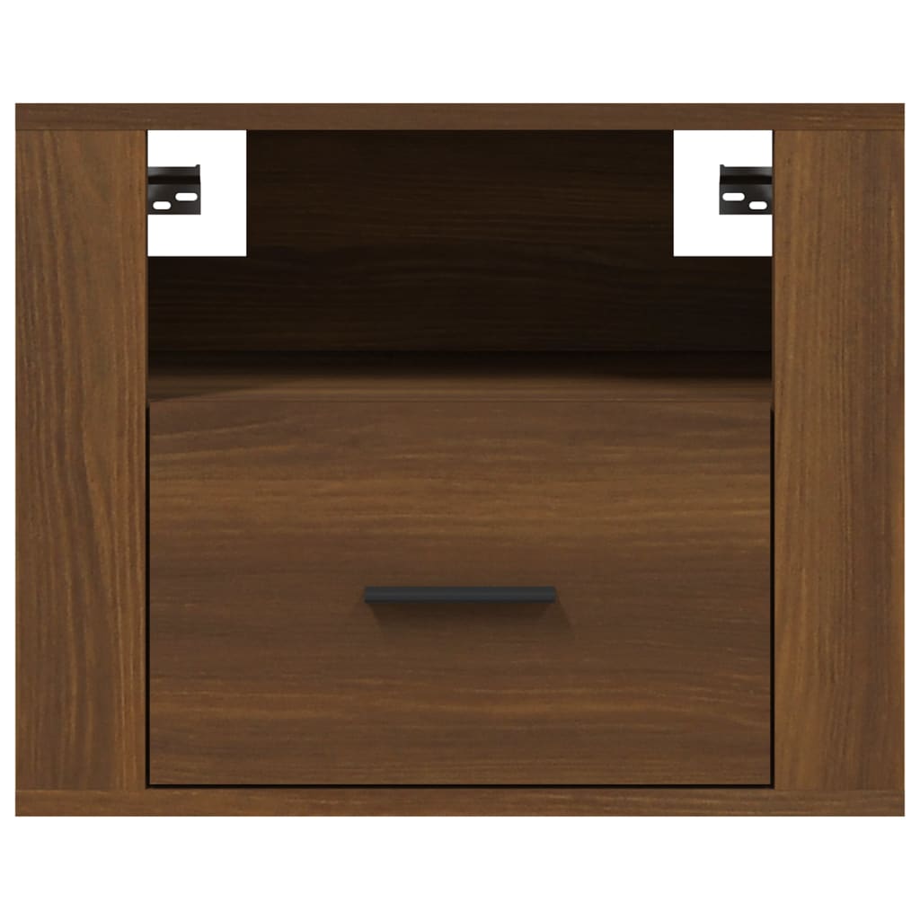 Comodini a Muro 2 pz Rovere Marrone 50x36x40 cm - homemem39
