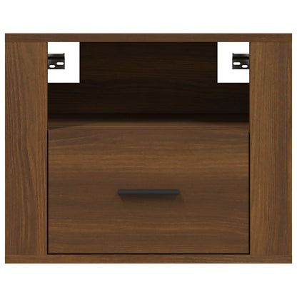 Comodini a Muro 2 pz Rovere Marrone 50x36x40 cm - homemem39