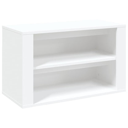 Scarpiera Bianca 75x35x45 cm in Legno Multistrato - homemem39