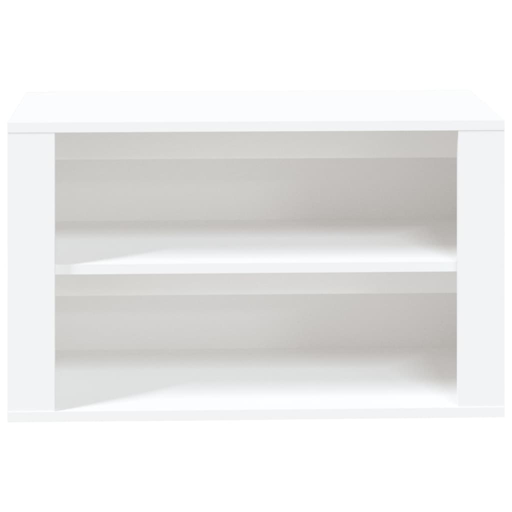 Scarpiera Bianca 75x35x45 cm in Legno Multistrato - homemem39
