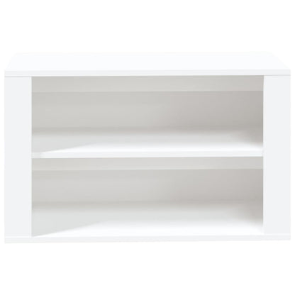 Scarpiera Bianca 75x35x45 cm in Legno Multistrato - homemem39