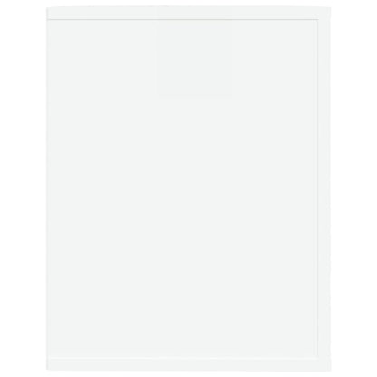 Scarpiera Bianco Lucido 75x35x45 cm in Legno Multistrato - homemem39
