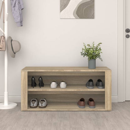 Scarpiera Rovere Sonoma 100x35x45 cm in Legno Multistrato - homemem39