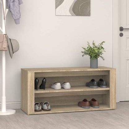 Scarpiera Rovere Sonoma 100x35x45 cm in Legno Multistrato - homemem39