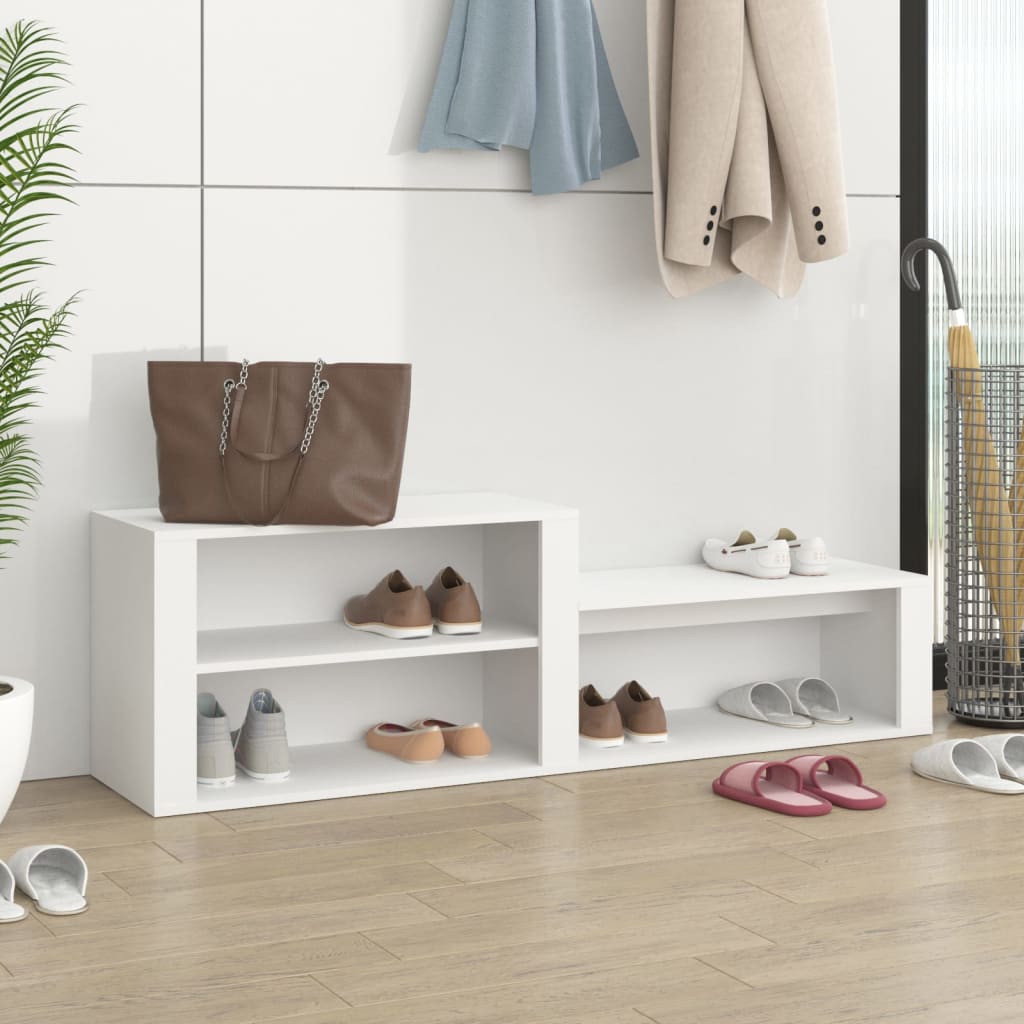 Scarpiera bianco 150x35x45 cm in Legno Multistrato - homemem39