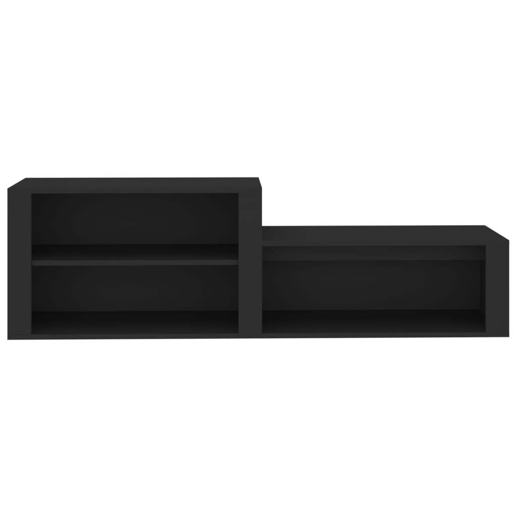 Scarpiera Nero 150x35x45 cm in Legno Multistrato - homemem39