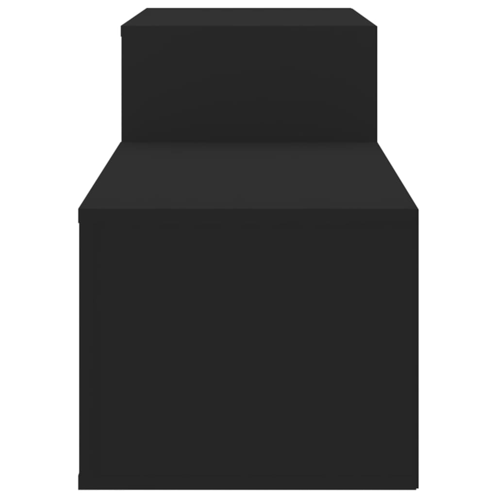 Scarpiera Nero 150x35x45 cm in Legno Multistrato - homemem39