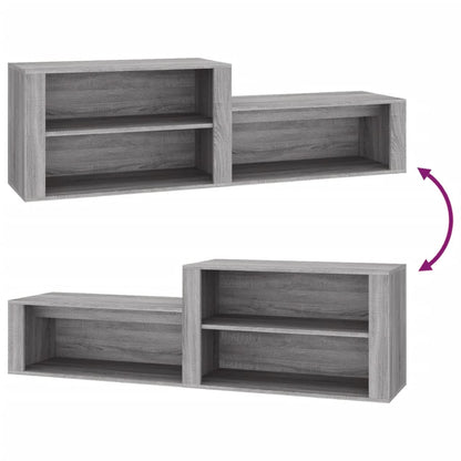 Scarpiera Grigio Sonoma 150x35x45 cm in Legno Multistrato - homemem39