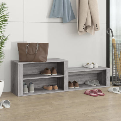 Scarpiera Grigio Sonoma 150x35x45 cm in Legno Multistrato - homemem39