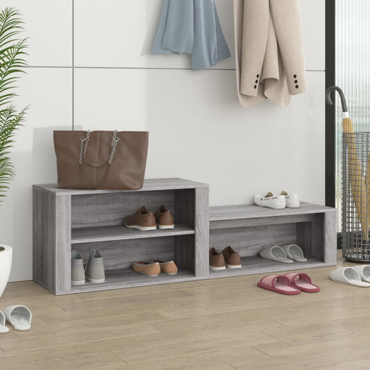 Scarpiera Grigio Sonoma 150x35x45 cm in Legno Multistrato - homemem39