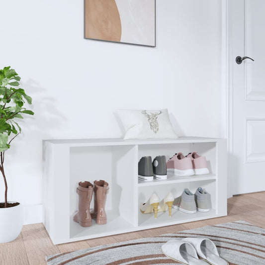 Scarpiera bianco 100x35x45 cm in Legno Multistrato - homemem39