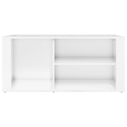 Scarpiera Bianco Lucido 100x35x45 cm in Legno Multistrato - homemem39