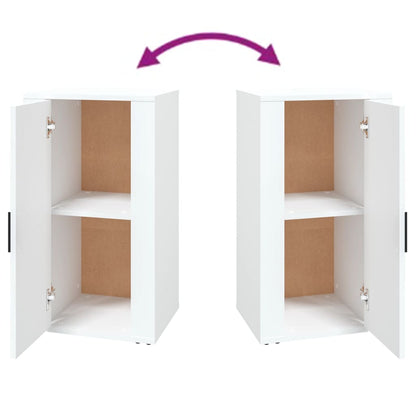 Credenza Bianca 40x33x70 cm in Legno Multistrato - homemem39