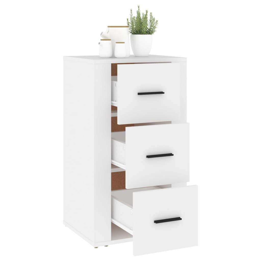 Credenza Bianca 40x33x70 cm in Legno Multistrato - homemem39