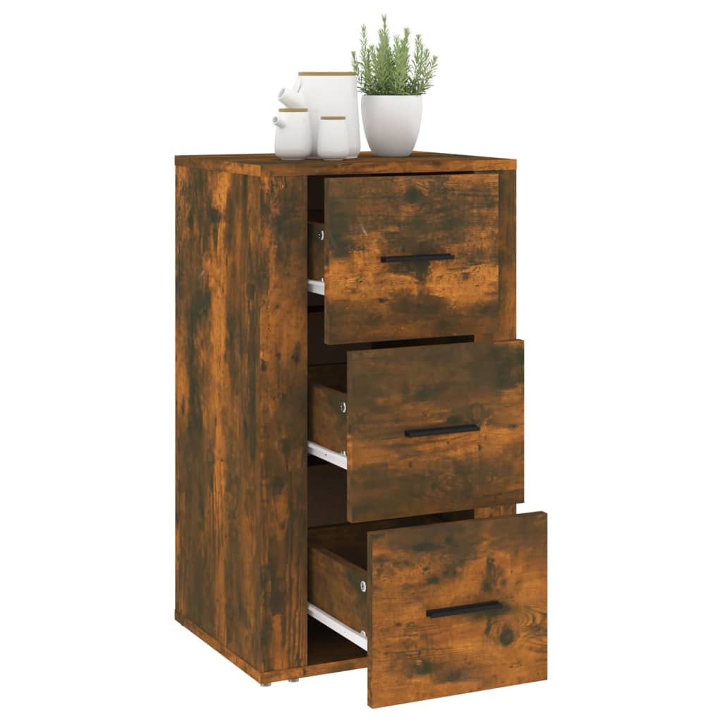 Credenza Rovere Fumo 40x33x70 cm in Legno Multistrato - homemem39
