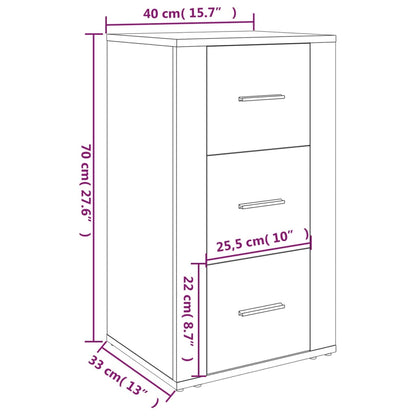 Credenza Rovere Fumo 40x33x70 cm in Legno Multistrato - homemem39
