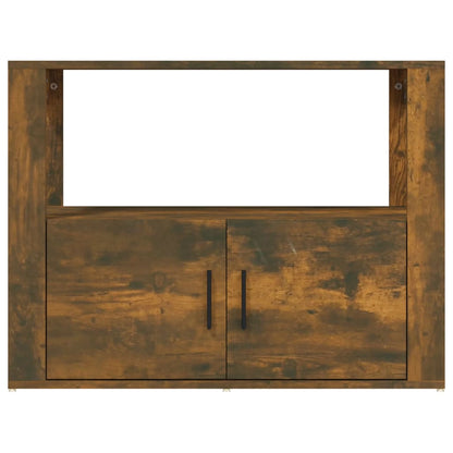 Credenza Rovere Fumo 80x30x60 cm in Legno Multistrato - homemem39