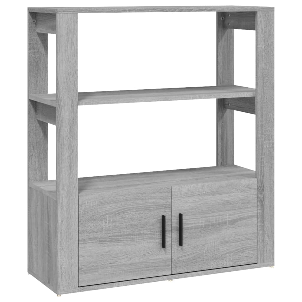 Credenza Grigio Sonoma 80x30x90 cm in Legno Multistrato - homemem39