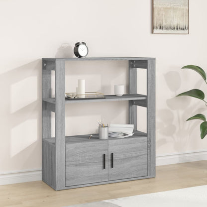 Credenza Grigio Sonoma 80x30x90 cm in Legno Multistrato - homemem39