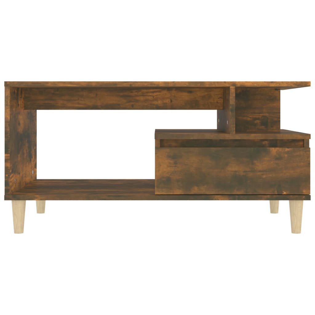 Tavolino da Salotto Rovere Fumo 90x49x45 cm Legno Multistrato | homemem39