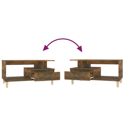 Tavolino da Salotto Rovere Fumo 90x49x45 cm Legno Multistrato | homemem39