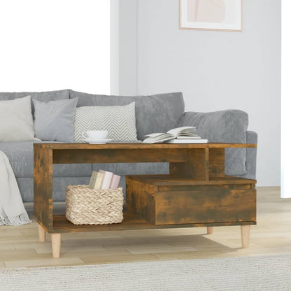 Tavolino da Salotto Rovere Fumo 90x49x45 cm Legno Multistrato | homemem39