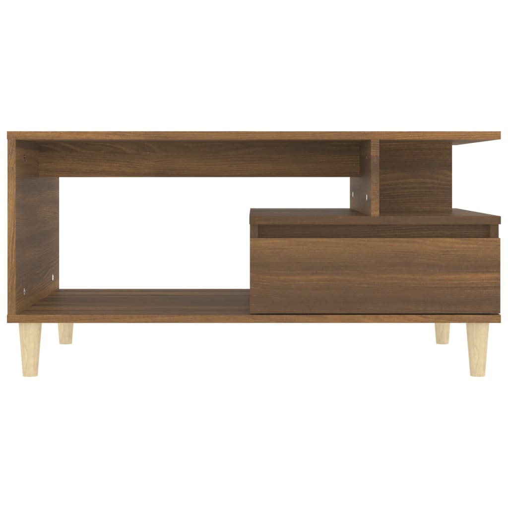 Tavolino Salotto Rovere Marrone 90x49x45 cm Legno Multistrato | homemem39