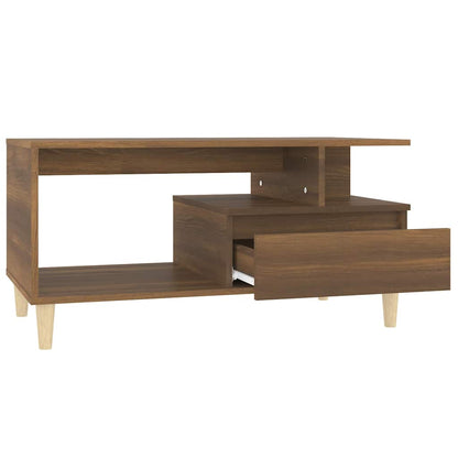 Tavolino Salotto Rovere Marrone 90x49x45 cm Legno Multistrato