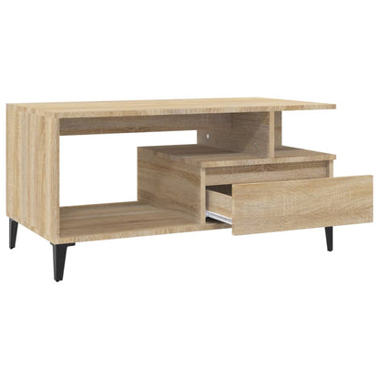 Tavolino da Salotto Rovere Sonoma 90x49x45 cm Legno Multistrato | homemem39
