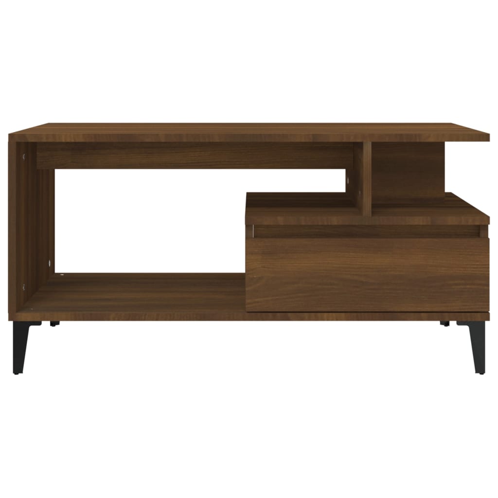 Tavolino Salotto Rovere Marrone 90x49x45 cm Legno Multistrato | homemem39